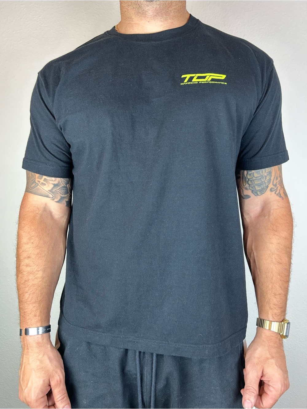 Top Offroad Performance Graphic T Shirt XL Black Green 4x4 Truck Tee Cotton - Picture 2 of 6